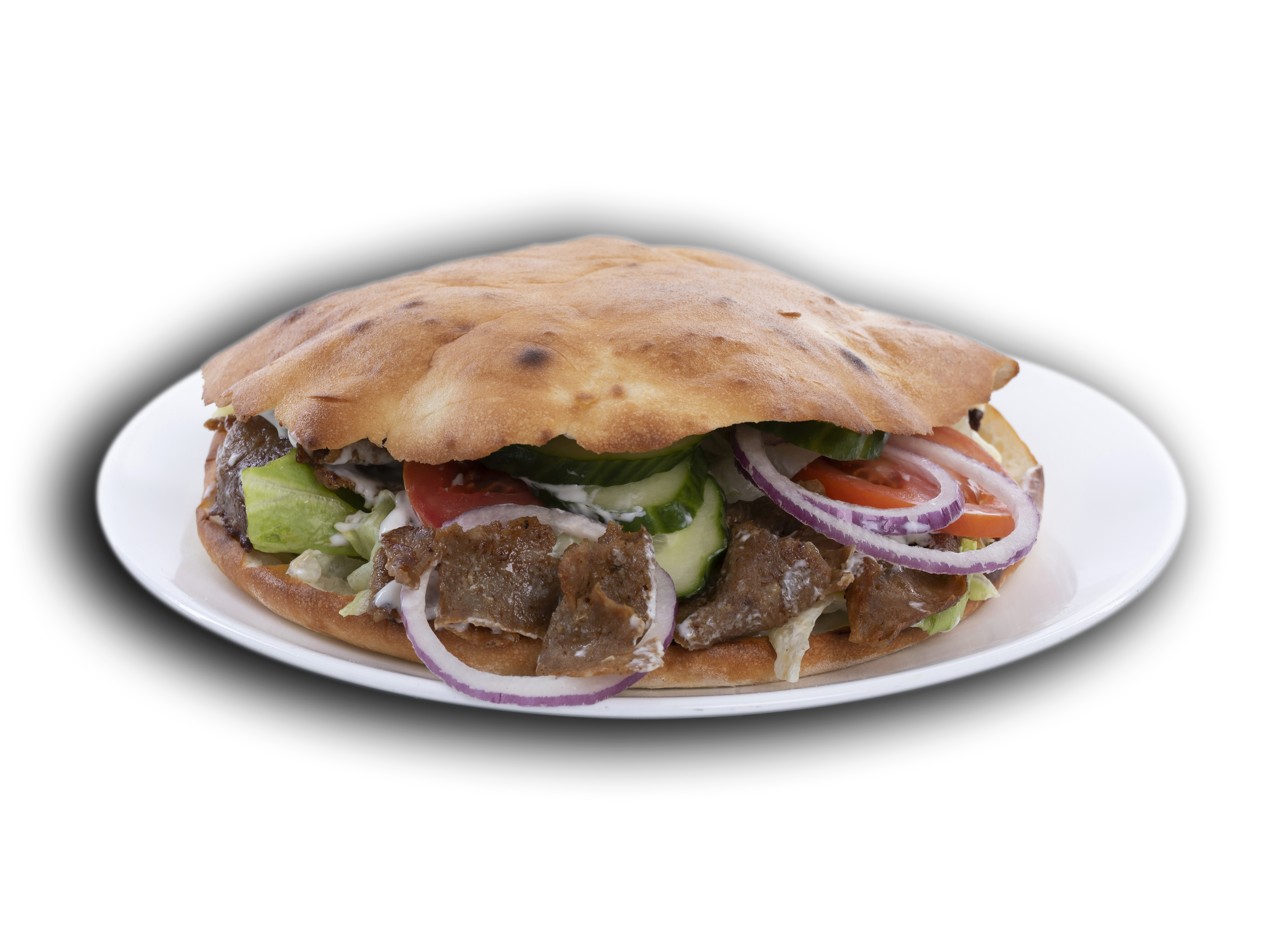 Pita brød med kebab